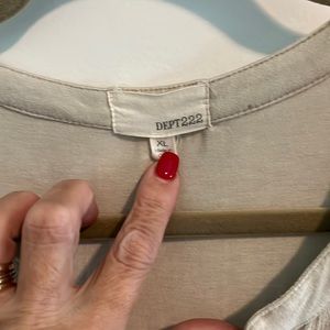 DEPT 222 Tan Tunic Layered Blouse